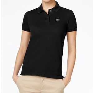Lacoste women’s black slim fit polo